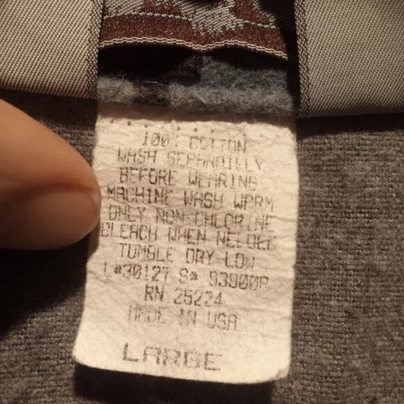 Vtg. The Sportsman's Guide Men's Large Cotton Flannel ButtonUp Shirt Made In USA - Picture 6 of 6